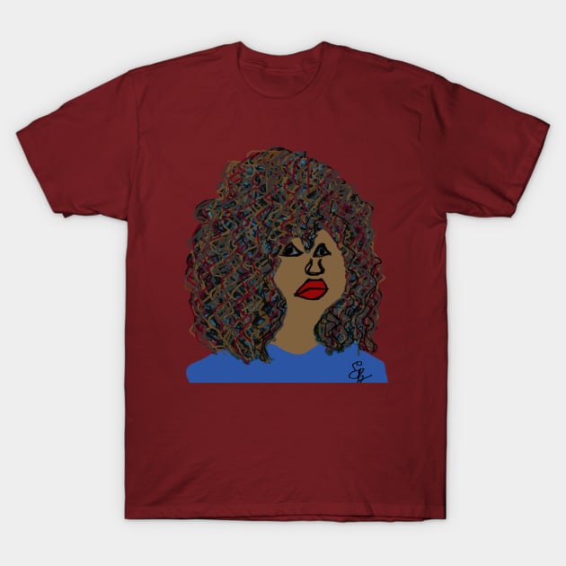 Curlyhair Reddish Natural Hair Queen T-Shirt by EllenDaisyShop